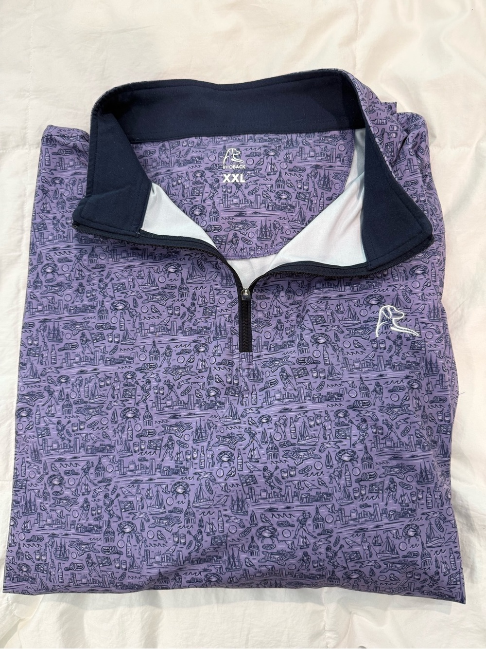Rhoback Bushel Performance Quarter Zip - Limited Edition Maryland print - XXL